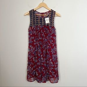 NWT Lucky Brand Floral Print Sleeveless Dress Size XS